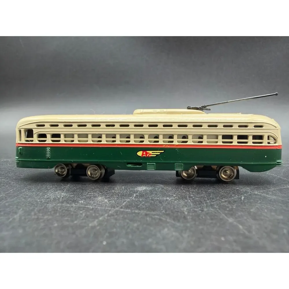 Vintage Bachmann N Scale PCC Trolley PTC #62995 Not Tested Orig Box Papers